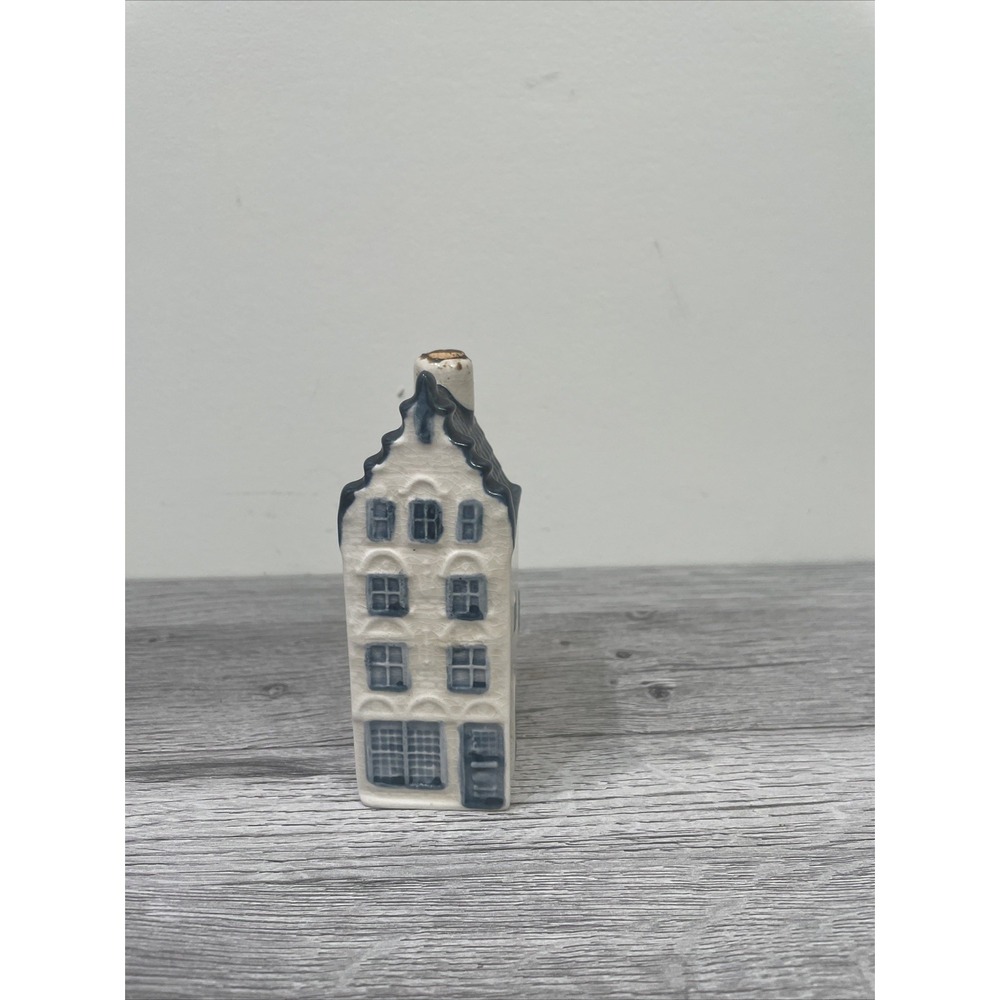 KLM Rynbende Distillery Blue Delft House #32 Empty Holland‎ Original 1960 VTG